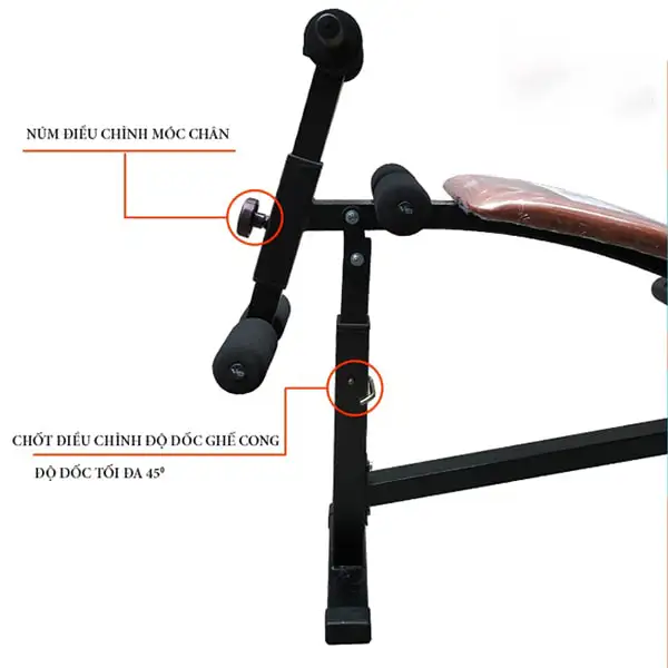 Cấu tạo ghế cong tập bụng Ben Pro 601003